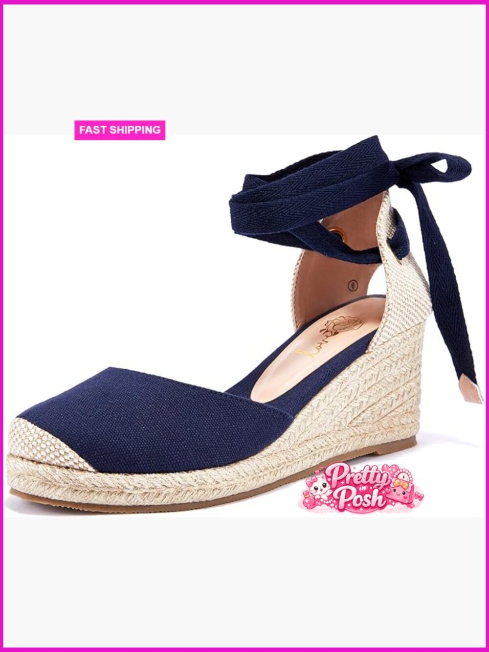 Lace Up Closed Toe Platform Espadrille Wedge Sandals